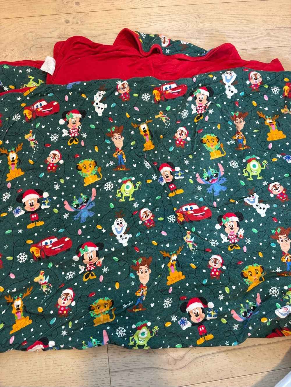 Little Sleepies Green Holiday Character Kids Blanket